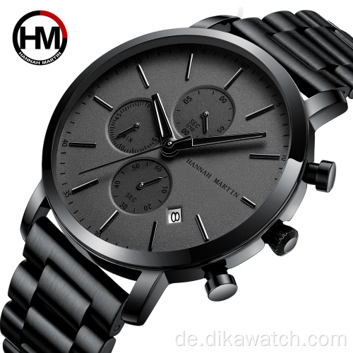 Top-Marke Mode Herrenuhren Multifunktions kleines Zifferblatt Uhr Edelstahl Mesh Business Wasserdichte Armbanduhren